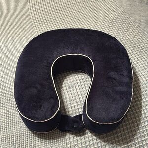Blue Velour Neck Pillow
